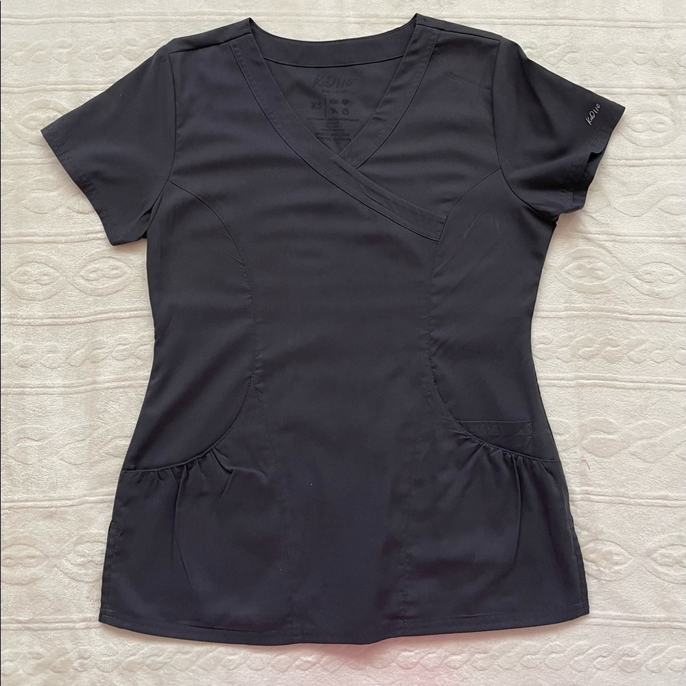 XS Gray Scrub Top